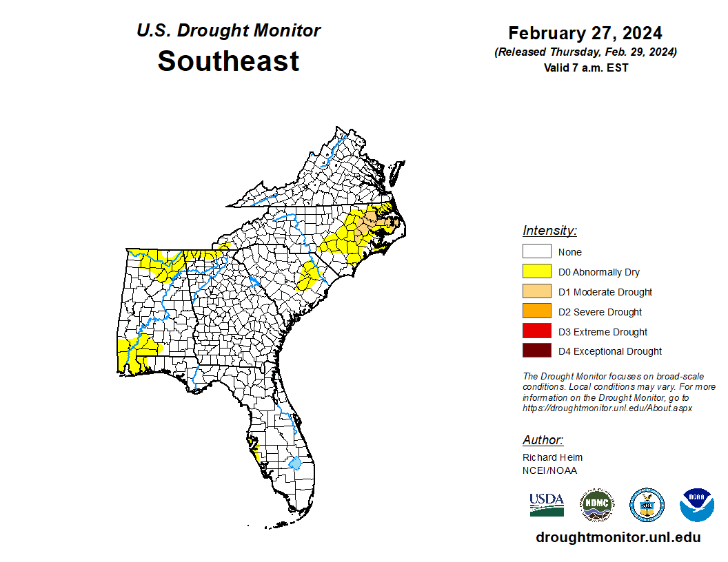 Featured image for “Abnormally Dry Conditions Present in Southeast”