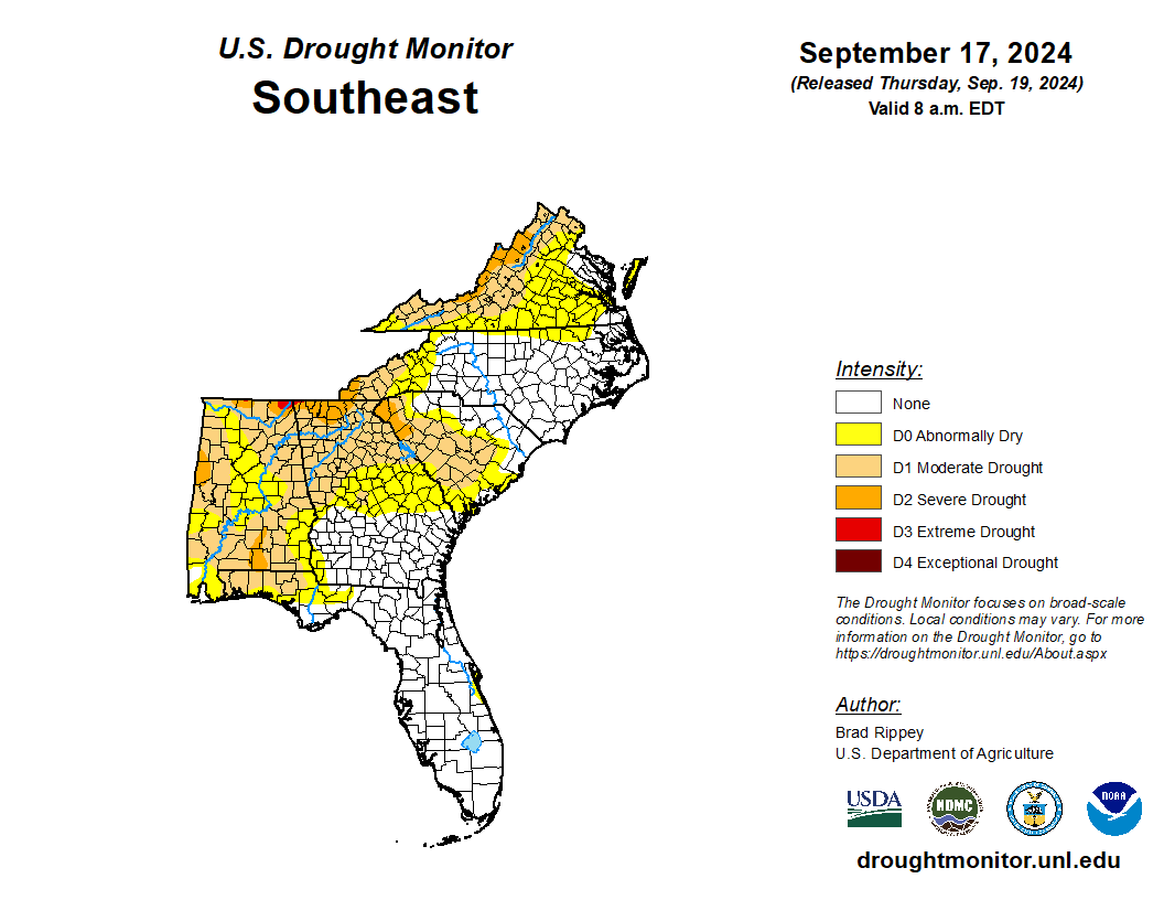 Featured image for “Updated Drought Conditions Across Southeast”