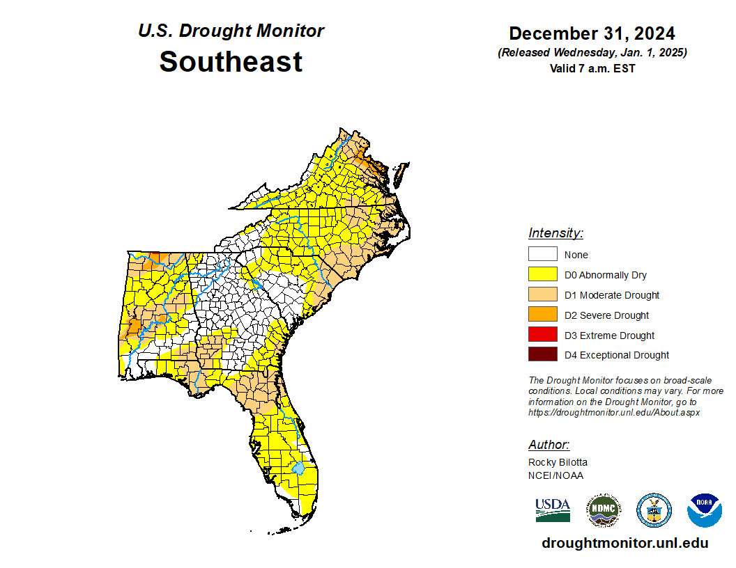 Featured image for “Drought Monitor Update: Conditions Vary in Southeast Region”