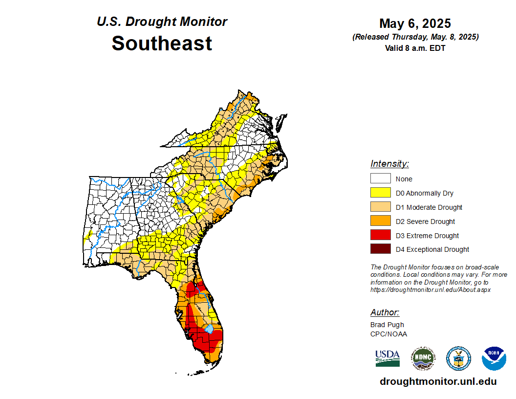 Featured image for “Drought Monitor Update: Florida in Need of Rainfall”