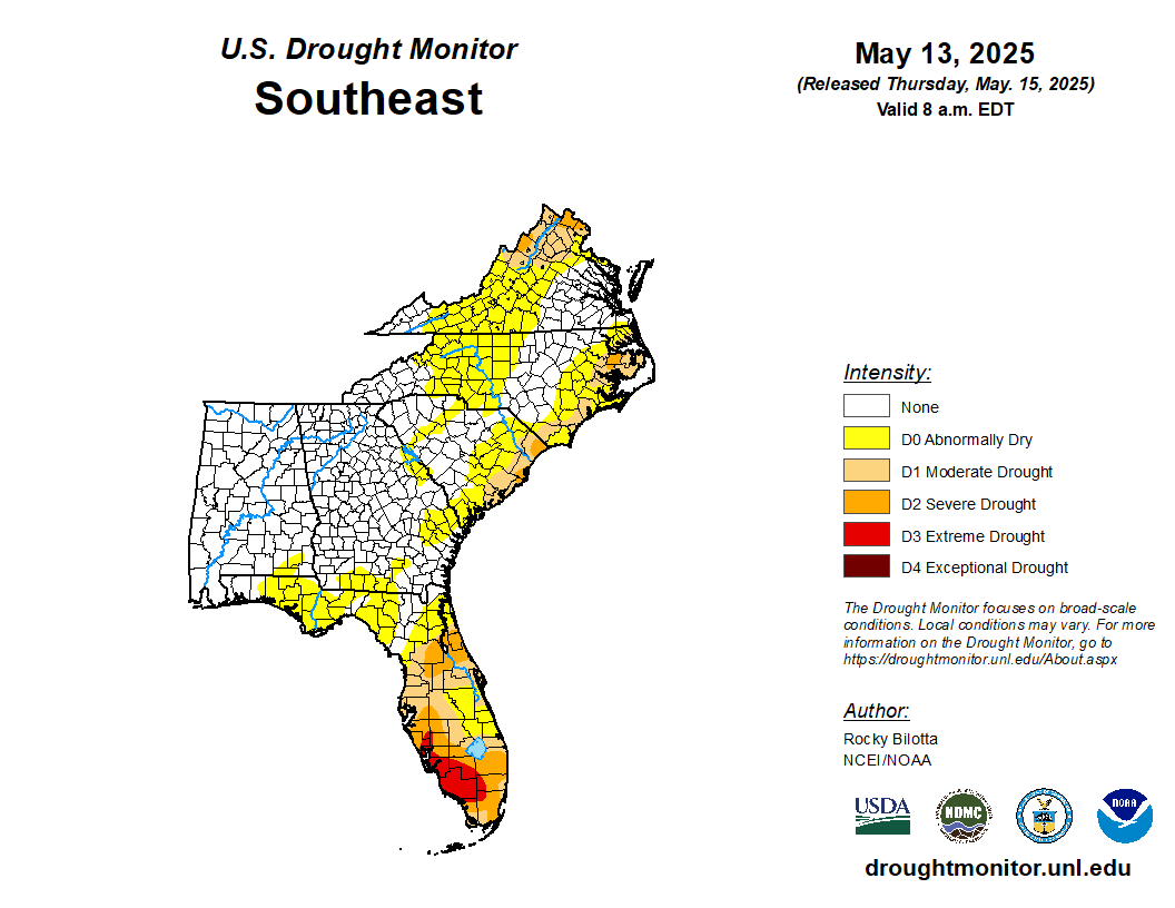 Featured image for “Drought Monitor Update: Heavy Rains Alleviate Dry Conditions in Georgia, Alabama”