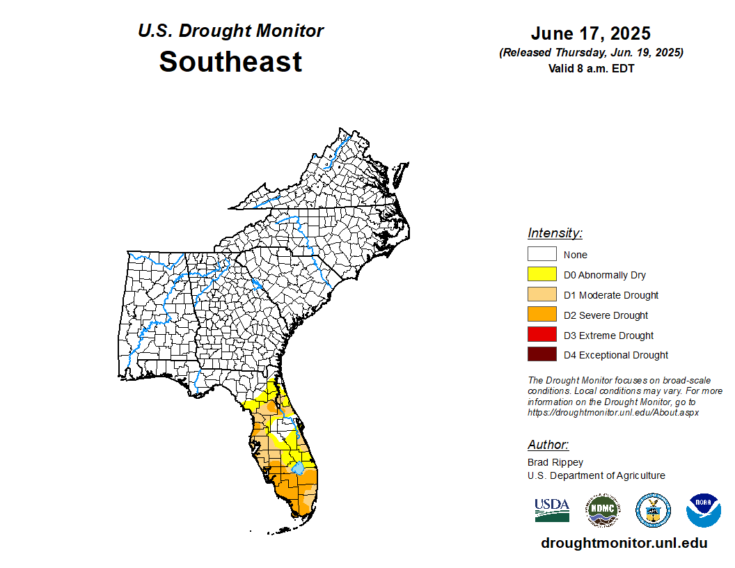 Featured image for “Summer Rains Limit Dry Conditions Across Southeast”