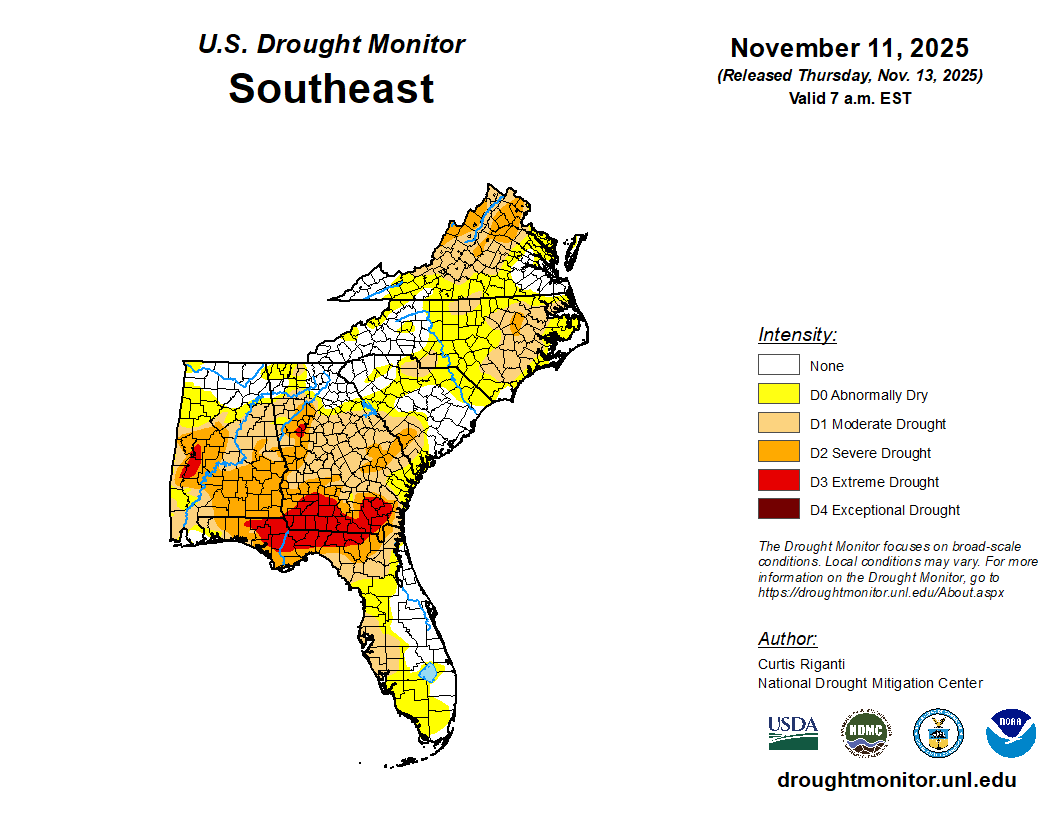 Featured image for “Updated Drought Conditions Across Southeast”
