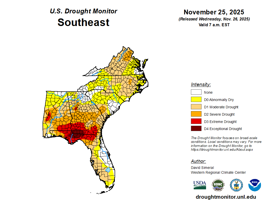 Featured image for “Exceptional Drought Observed in Southeast”