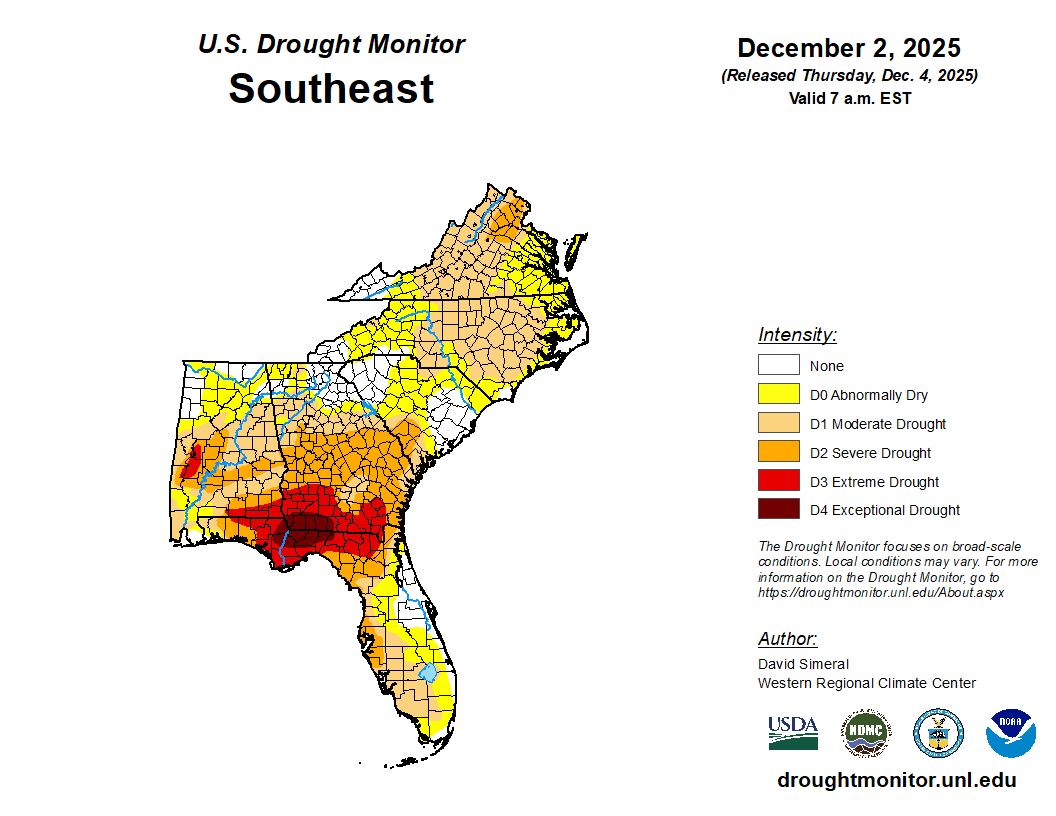 Featured image for “Drought Monitor Update Across Southeast”