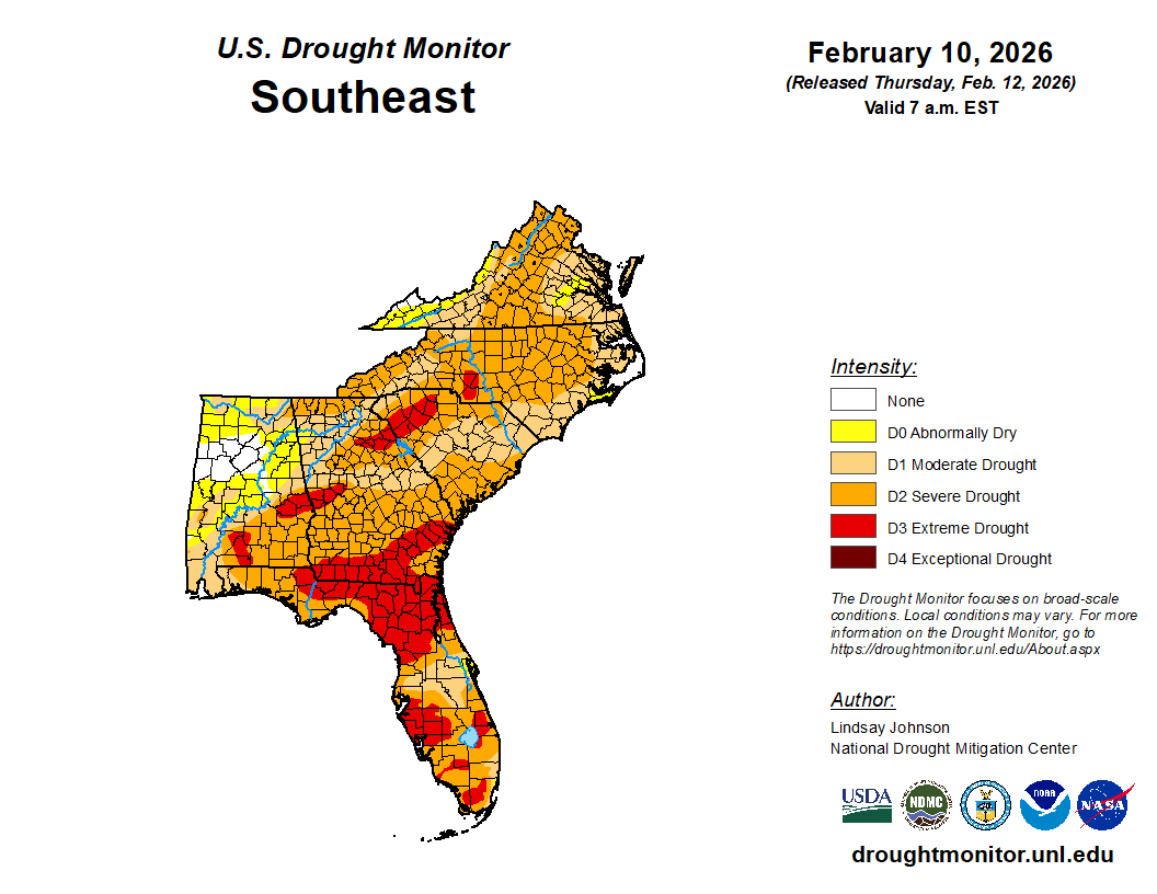 Featured image for “Extreme Drought Expanding in South Georgia, North Florida”