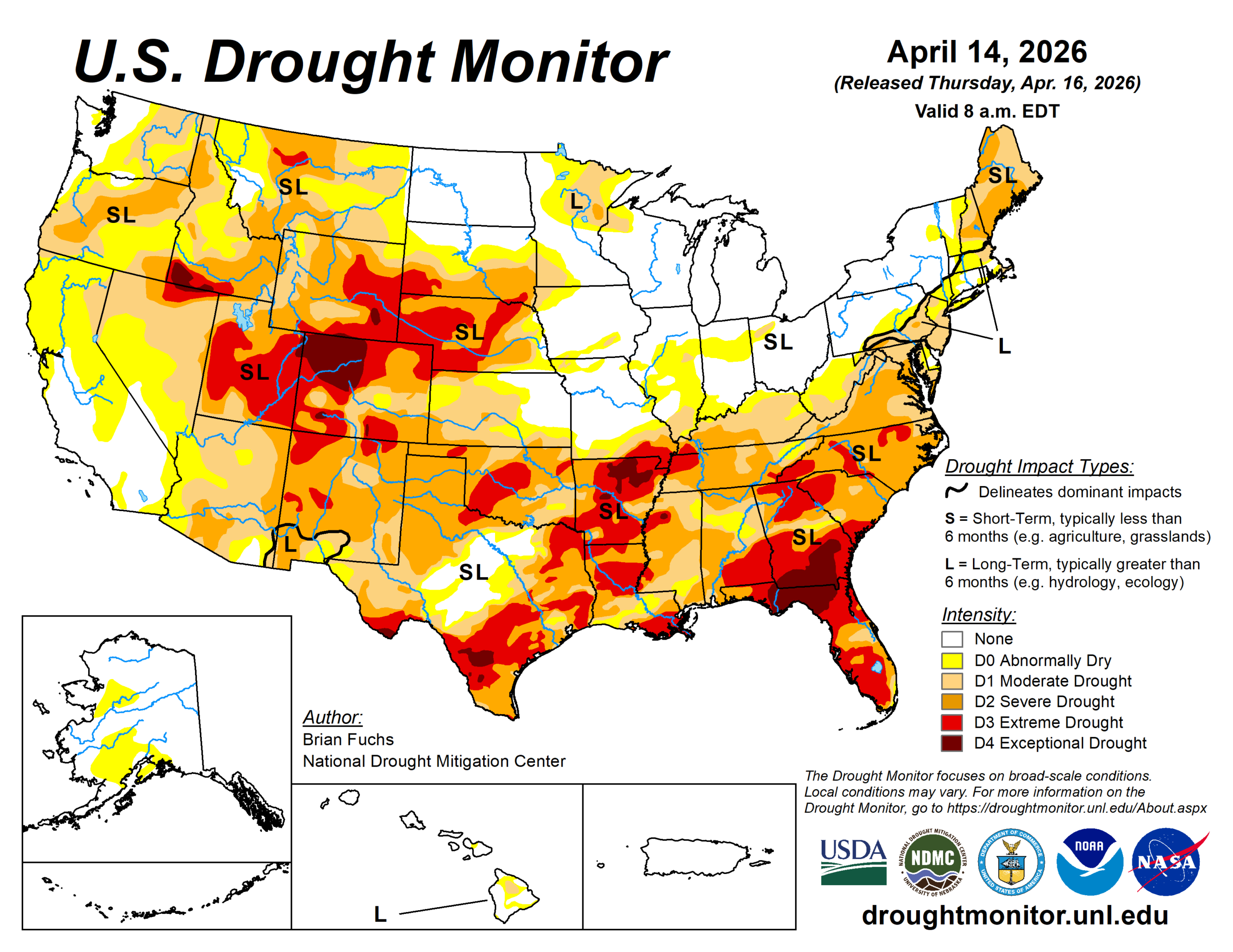 Featured image for “Drought Monitor Update: Worsening Conditions Across Southeast Region”