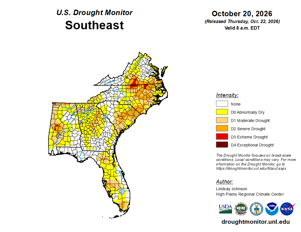 Featured image for “Drought Monitor Update Across Southeast”